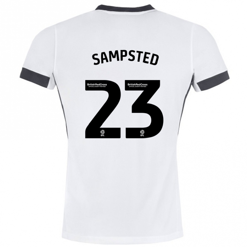 Mujer Fútbol Camiseta Alfons Sampsted #23 Blanco Negro 2ª Equipación 2024/25 Perú