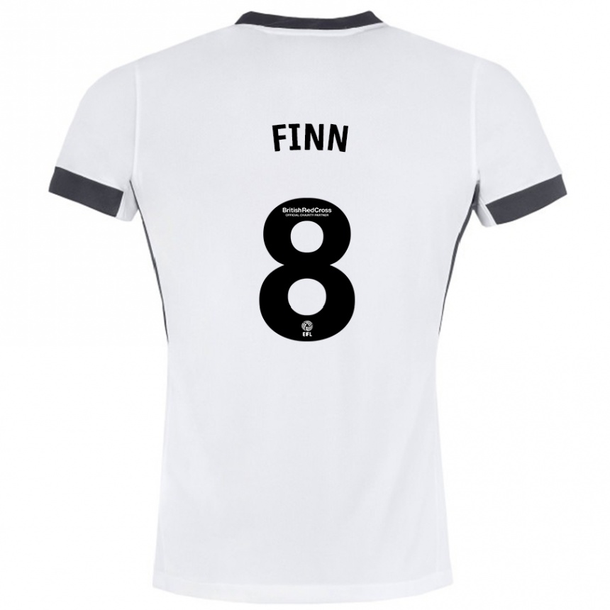 Mujer Fútbol Camiseta Jamie Finn #8 Blanco Negro 2ª Equipación 2024/25 Perú