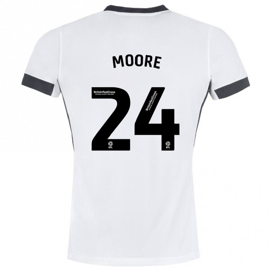 Mujer Fútbol Camiseta Jade Ellis Moore #24 Blanco Negro 2ª Equipación 2024/25 Perú