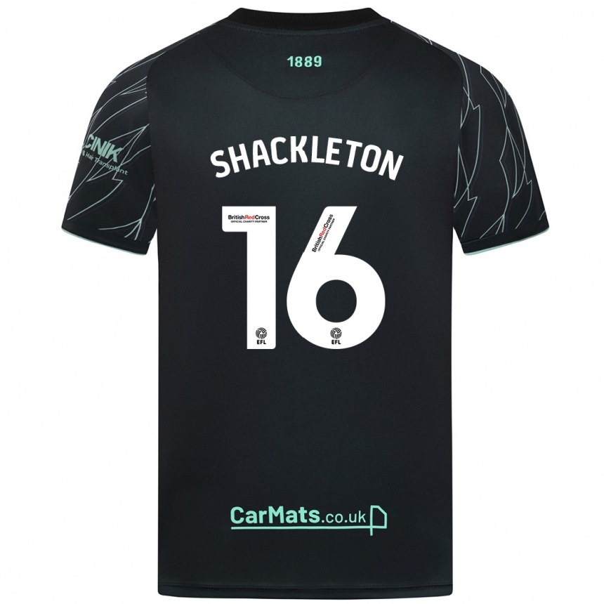 Mujer Fútbol Camiseta Jamie Shackleton #16 Negro Verde 2ª Equipación 2024/25 Perú