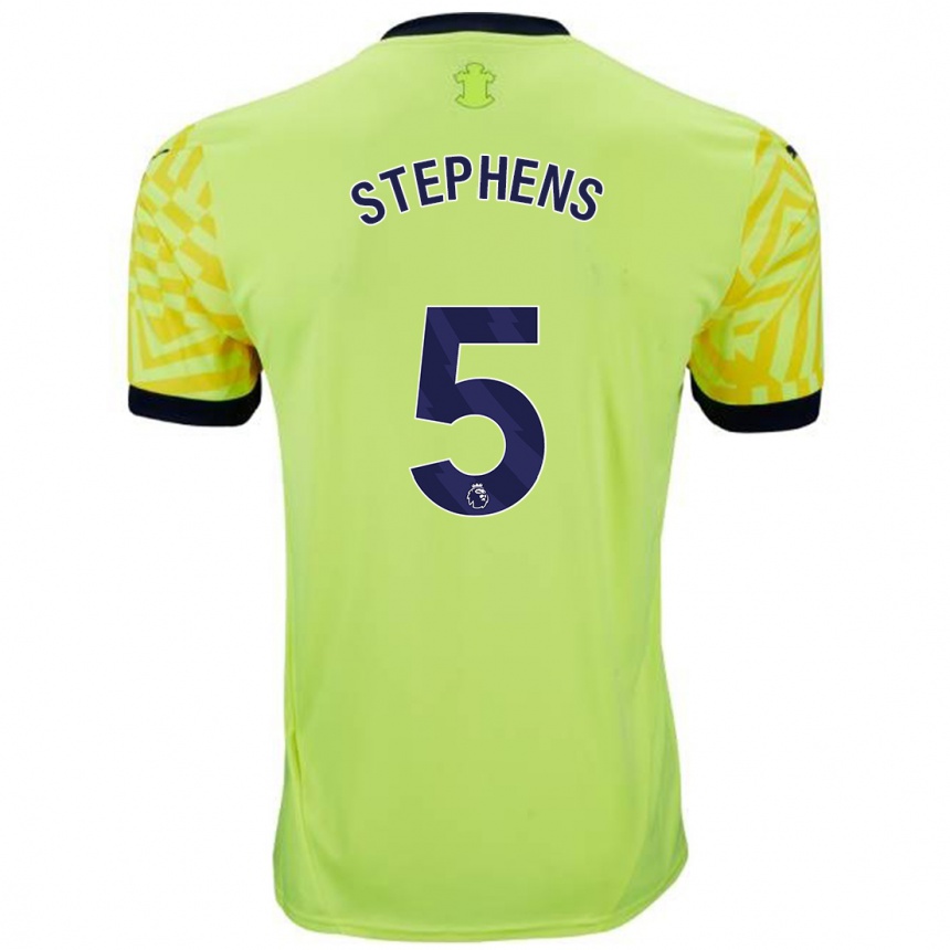 Mujer Fútbol Camiseta Jack Stephens #5 Amarillo 2ª Equipación 2024/25 Perú