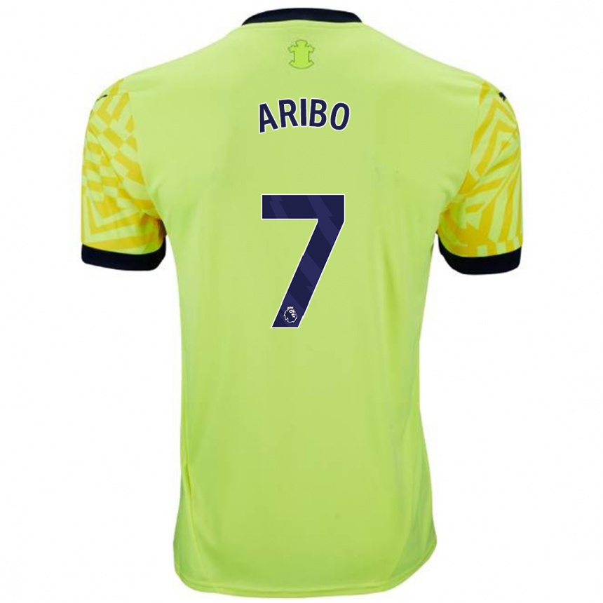 Mujer Fútbol Camiseta Joe Aribo #7 Amarillo 2ª Equipación 2024/25 Perú