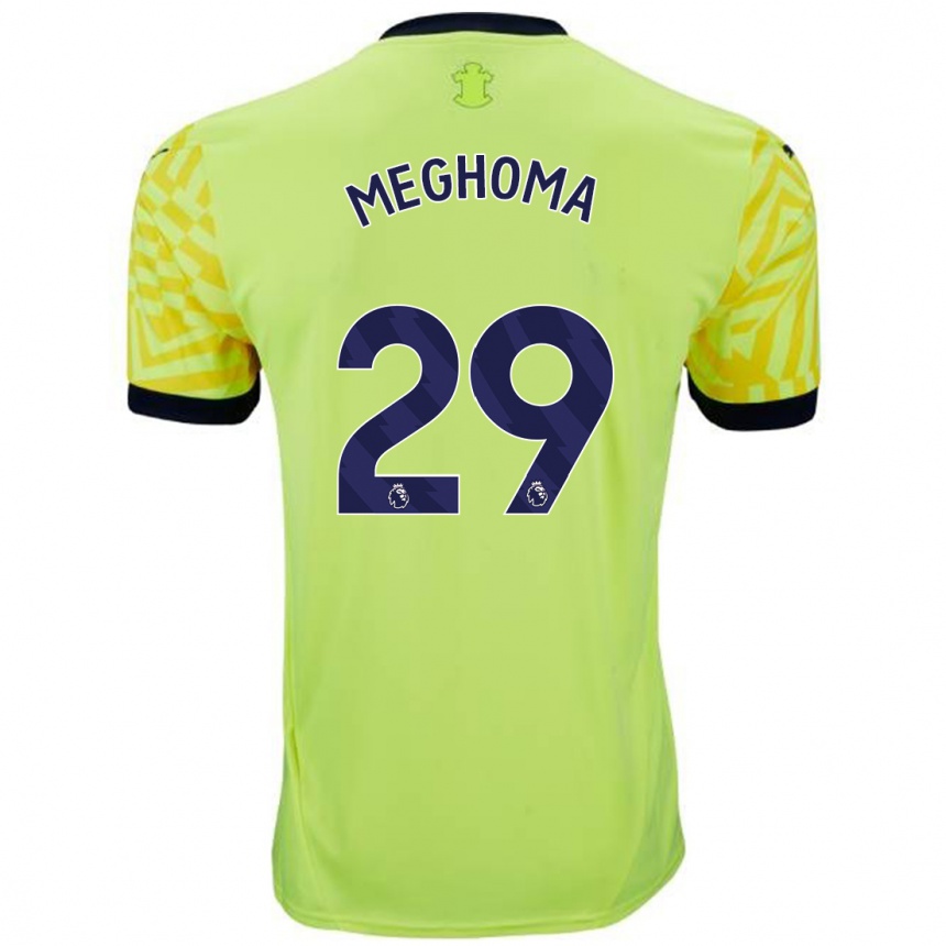 Mujer Fútbol Camiseta Jayden Meghoma #29 Amarillo 2ª Equipación 2024/25 Perú