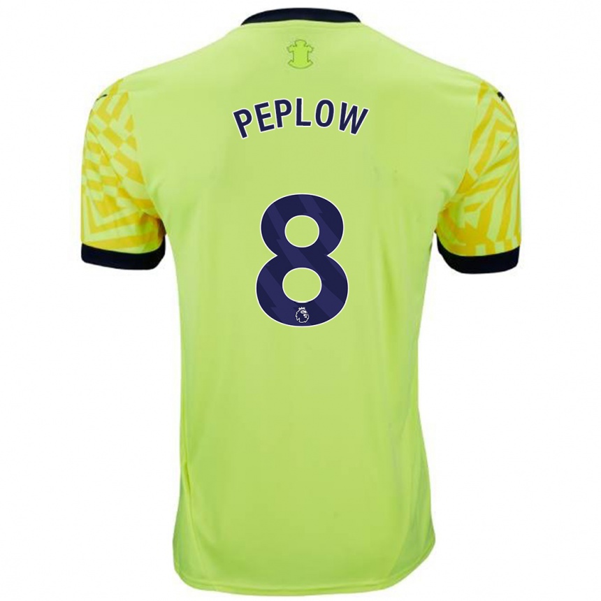 Mujer Fútbol Camiseta Chloe Peplow #8 Amarillo 2ª Equipación 2024/25 Perú