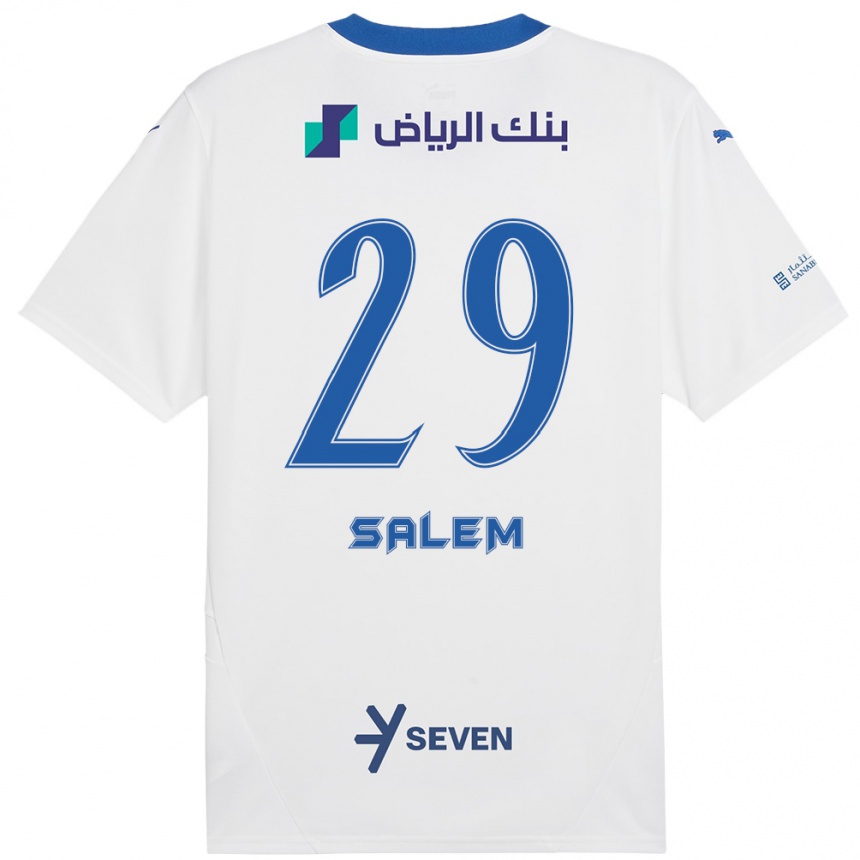 Mujer Fútbol Camiseta Salem Al-Dawsari #29 Blanco Azul 2ª Equipación 2024/25 Perú