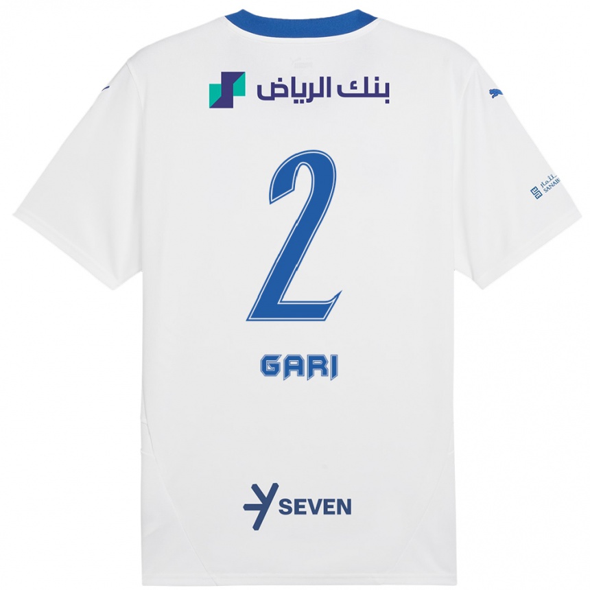 Mujer Fútbol Camiseta Fatimah Gari #2 Blanco Azul 2ª Equipación 2024/25 Perú