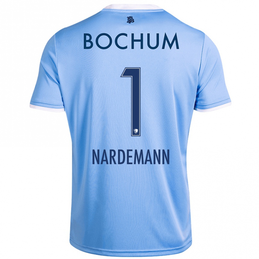 Mujer Fútbol Camiseta Kari Närdemann #1 Azul Cielo 2ª Equipación 2024/25 Perú