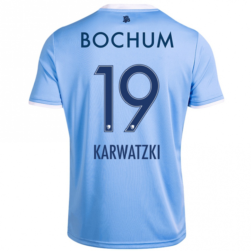 Mujer Fútbol Camiseta Lucy Karwatzki #19 Azul Cielo 2ª Equipación 2024/25 Perú