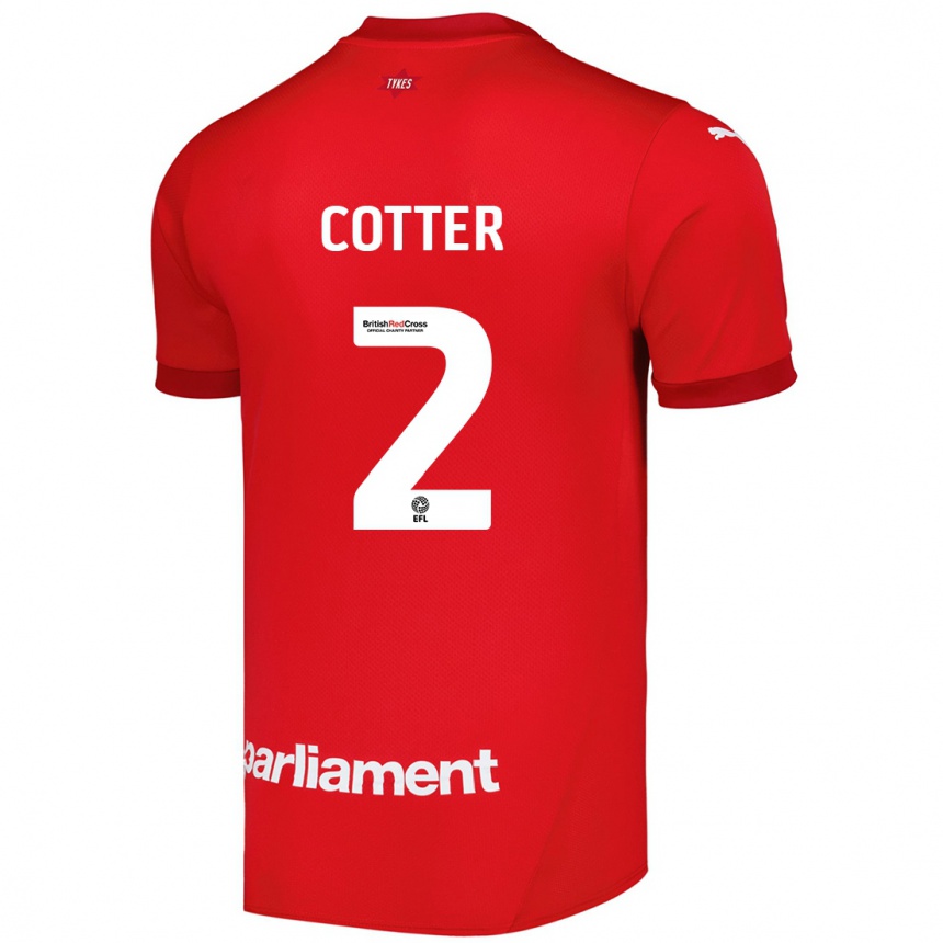 Niño Fútbol Camiseta Barry Cotter #2 Rojo 1ª Equipación 2024/25 Perú