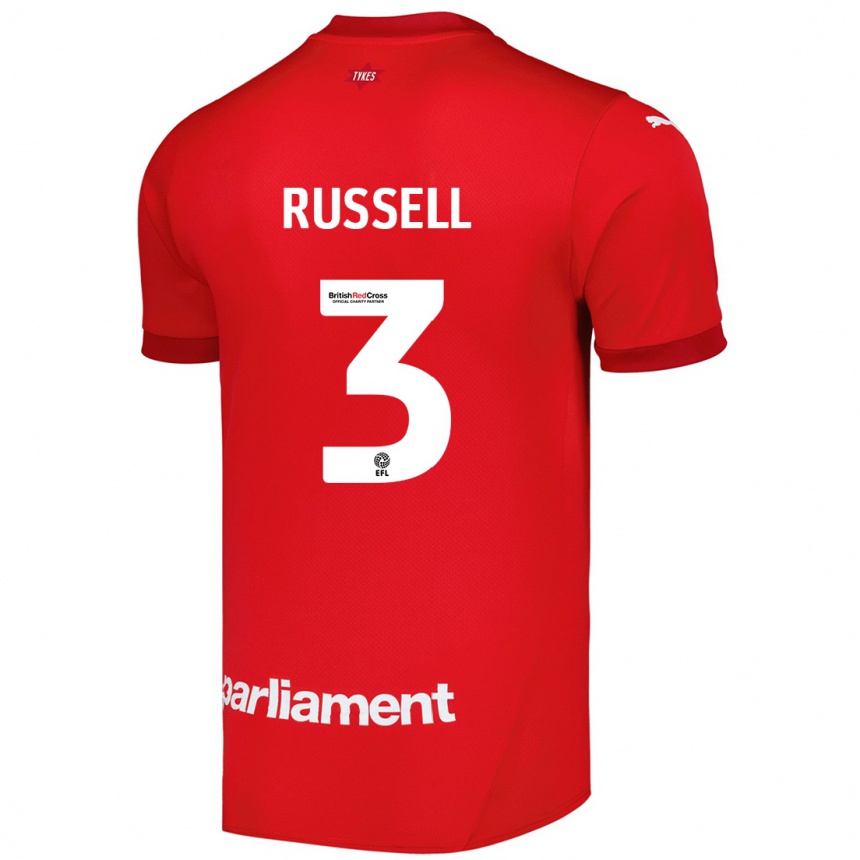 Niño Fútbol Camiseta Jon Russell #3 Rojo 1ª Equipación 2024/25 Perú