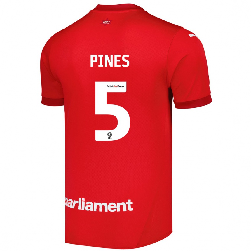 Niño Fútbol Camiseta Donovan Pines #5 Rojo 1ª Equipación 2024/25 Perú