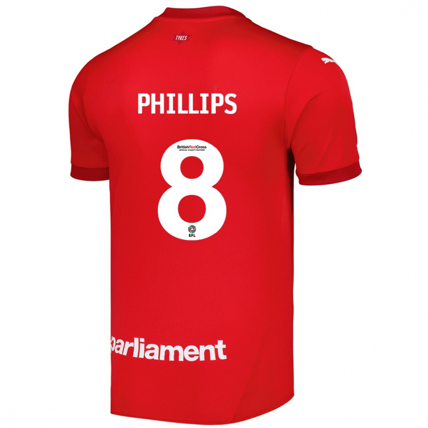 Niño Fútbol Camiseta Adam Phillips #8 Rojo 1ª Equipación 2024/25 Perú