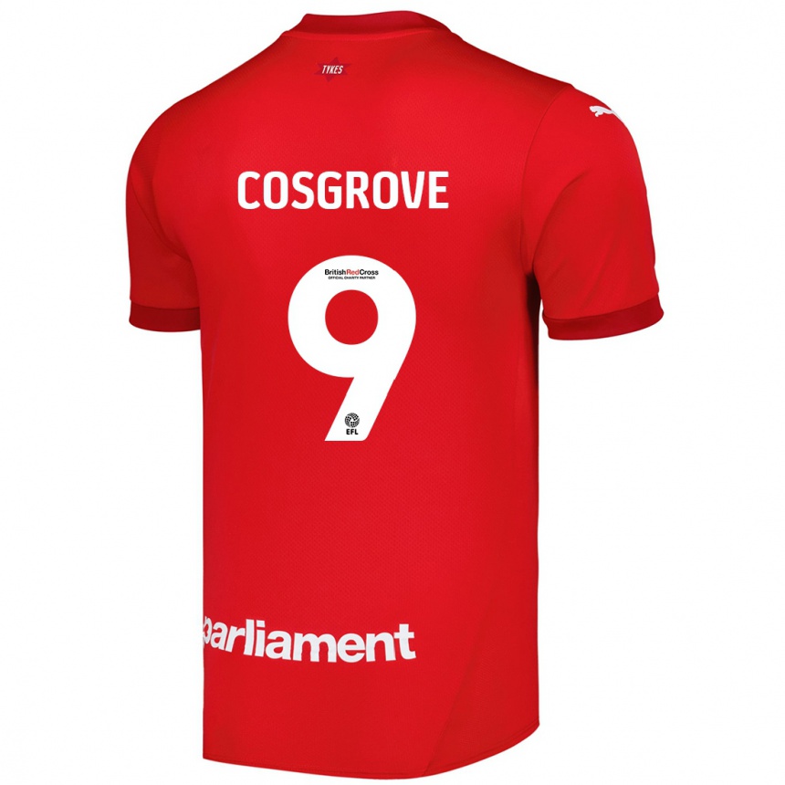 Niño Fútbol Camiseta Sam Cosgrove #9 Rojo 1ª Equipación 2024/25 Perú