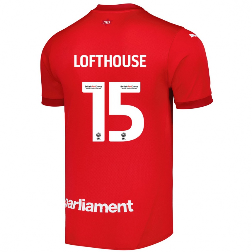 Niño Fútbol Camiseta Kyran Lofthouse #15 Rojo 1ª Equipación 2024/25 Perú