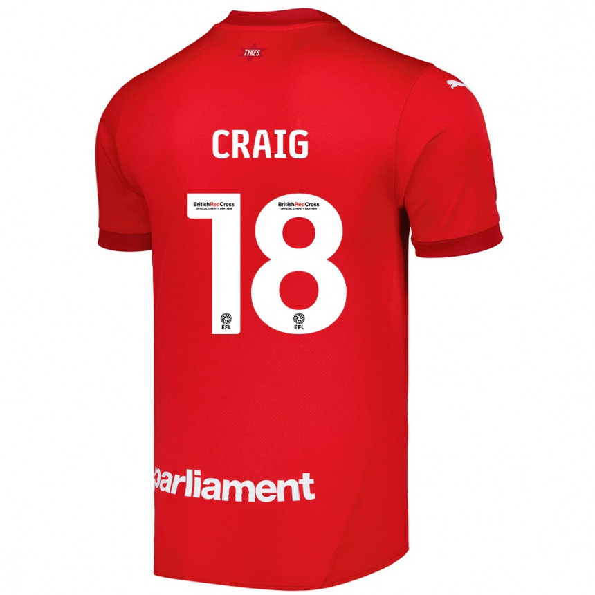 Niño Fútbol Camiseta Matthew Craig #18 Rojo 1ª Equipación 2024/25 Perú