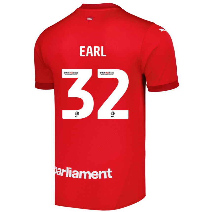 Niño Fútbol Camiseta Josh Earl #32 Rojo 1ª Equipación 2024/25 Perú