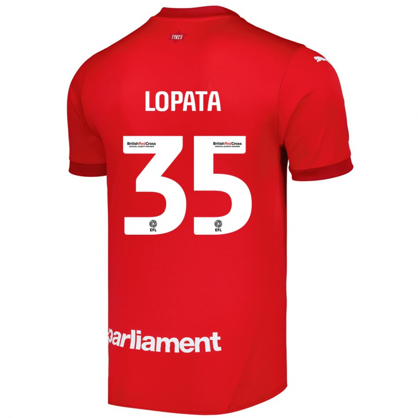 Niño Fútbol Camiseta Kacper Lopata #35 Rojo 1ª Equipación 2024/25 Perú