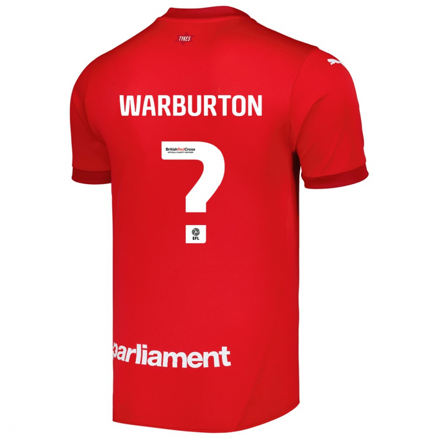 Niño Fútbol Camiseta Owen Warburton #0 Rojo 1ª Equipación 2024/25 Perú