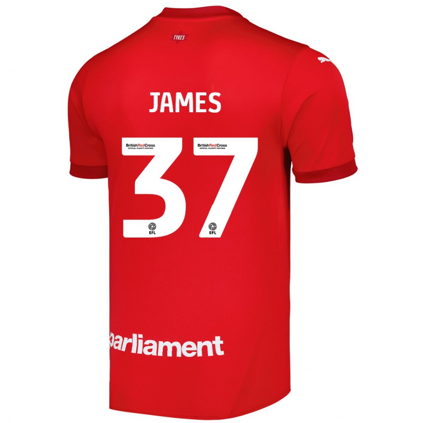 Niño Fútbol Camiseta Nathan James #37 Rojo 1ª Equipación 2024/25 Perú