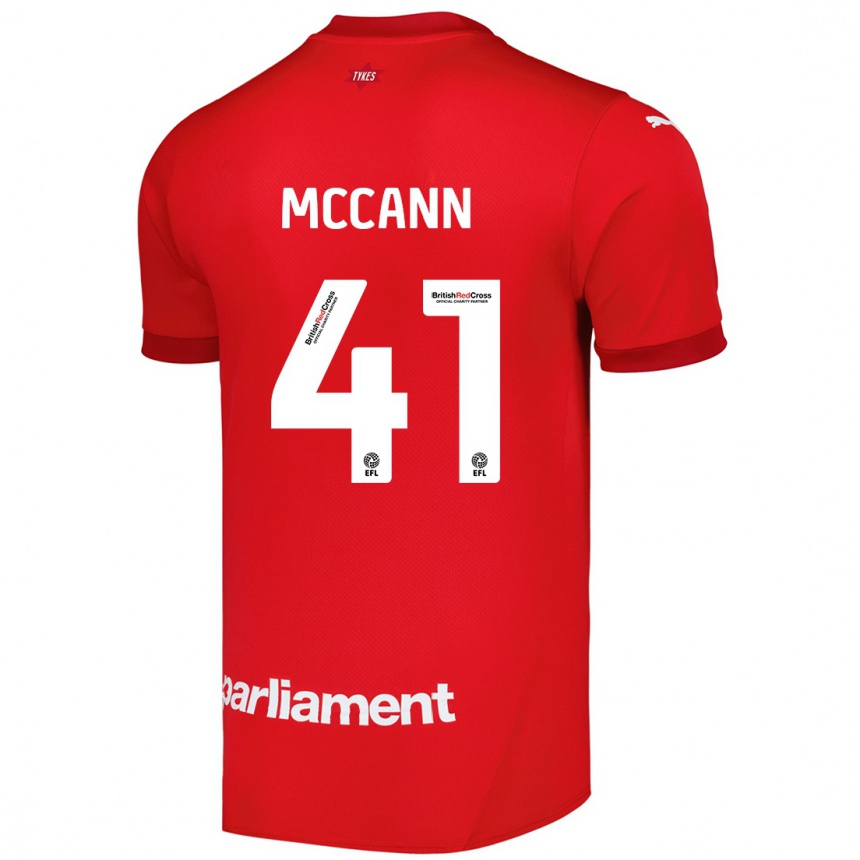 Niño Fútbol Camiseta Bayley Mccann #41 Rojo 1ª Equipación 2024/25 Perú