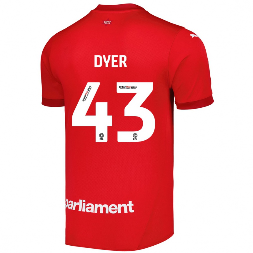 Niño Fútbol Camiseta Josiah Dyer #43 Rojo 1ª Equipación 2024/25 Perú