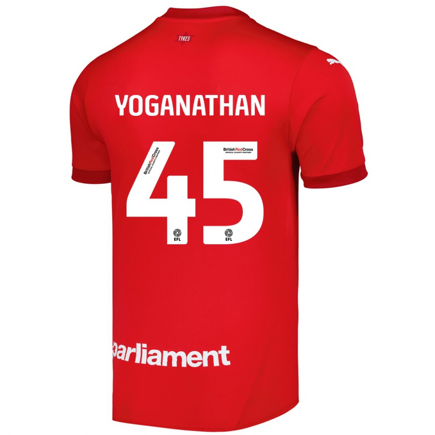 Niño Fútbol Camiseta Vimal Yoganathan #45 Rojo 1ª Equipación 2024/25 Perú