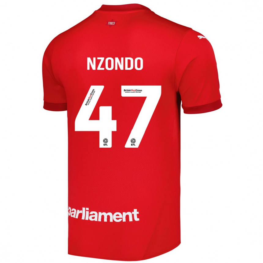 Niño Fútbol Camiseta Emmaisa Nzondo #47 Rojo 1ª Equipación 2024/25 Perú