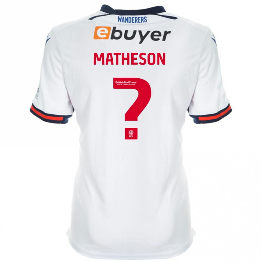 Niño Fútbol Camiseta Luke Matheson #0 Blanco 1ª Equipación 2024/25 Perú