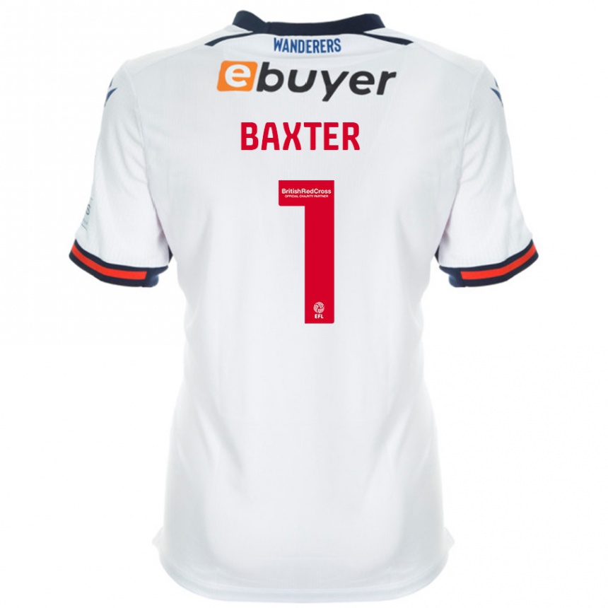 Niño Fútbol Camiseta Nathan Baxter #1 Blanco 1ª Equipación 2024/25 Perú