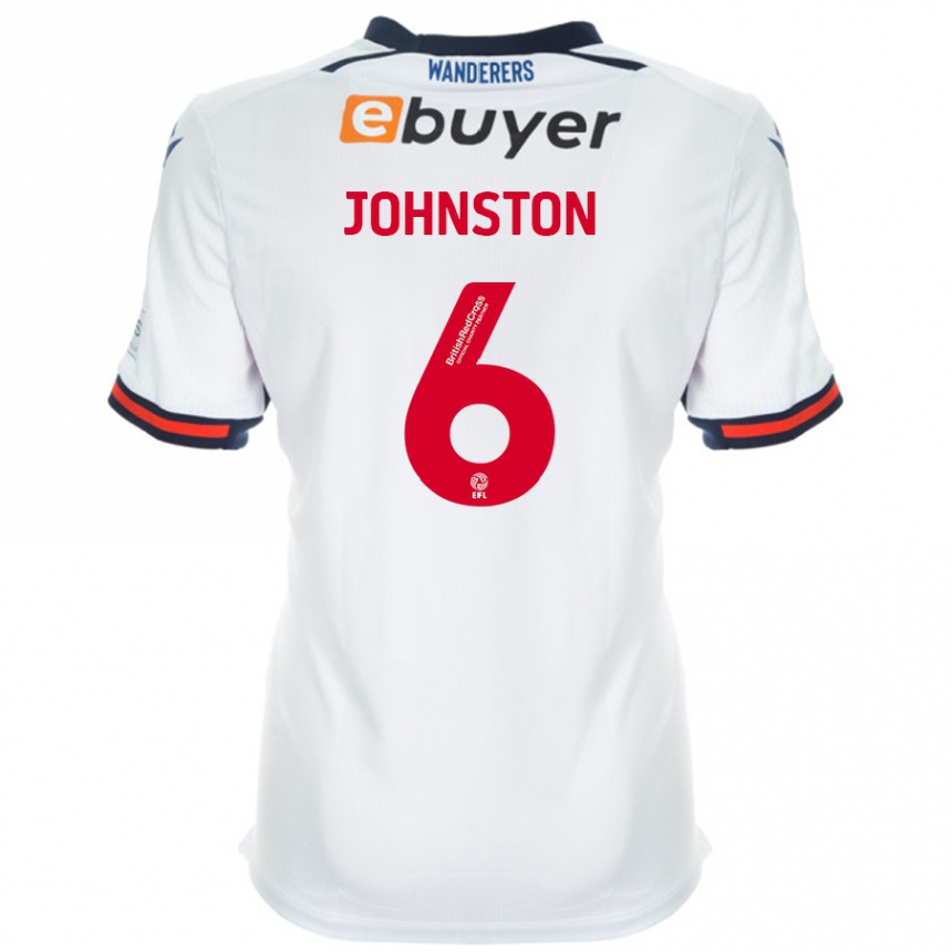 Niño Fútbol Camiseta George Johnston #6 Blanco 1ª Equipación 2024/25 Perú