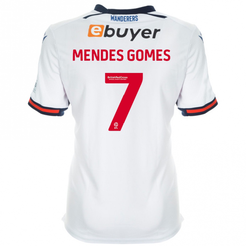 Niño Fútbol Camiseta Carlos Mendes #7 Blanco 1ª Equipación 2024/25 Perú