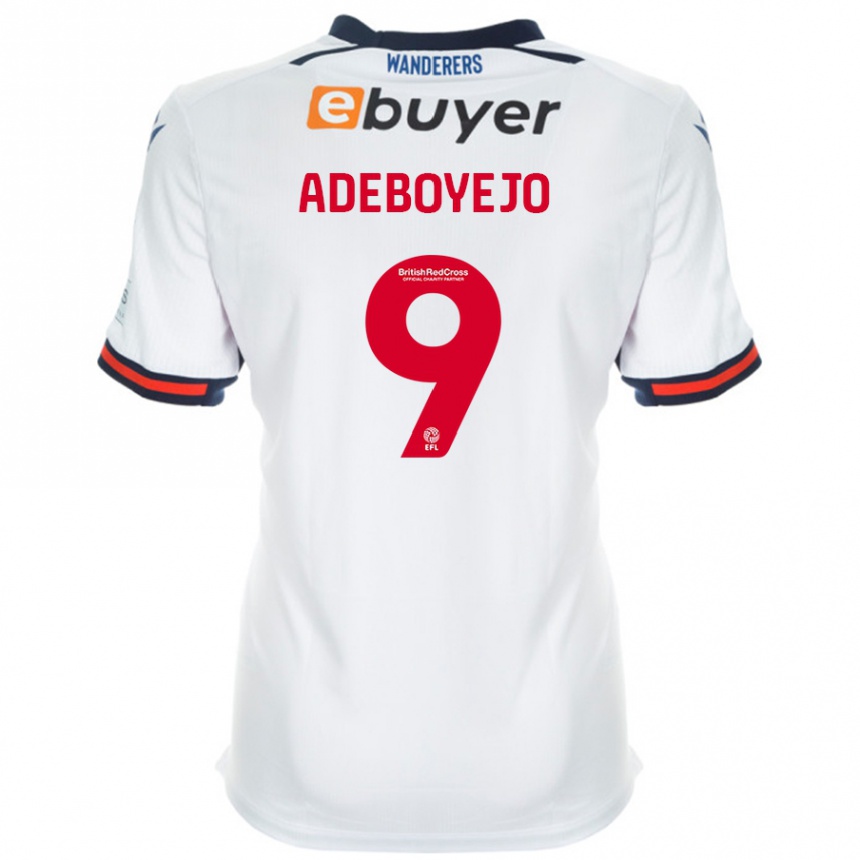 Niño Fútbol Camiseta Victor Adeboyejo #9 Blanco 1ª Equipación 2024/25 Perú