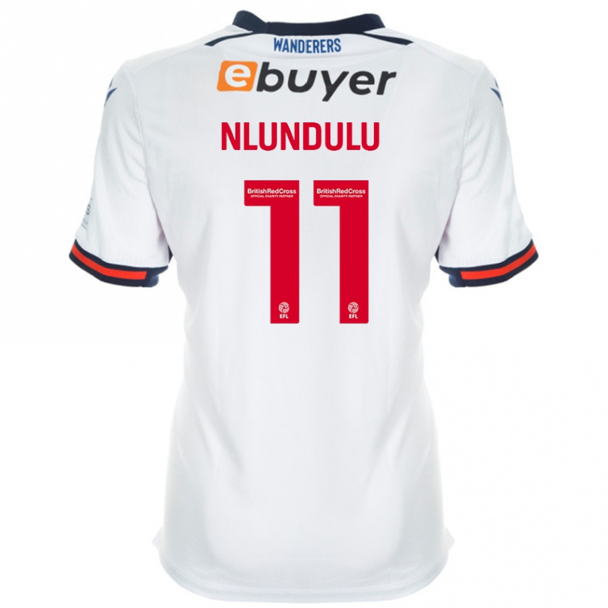 Niño Fútbol Camiseta Dan Nlundulu #11 Blanco 1ª Equipación 2024/25 Perú