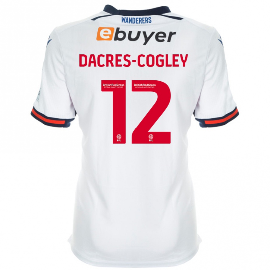 Niño Fútbol Camiseta Josh Dacres-Cogley #12 Blanco 1ª Equipación 2024/25 Perú