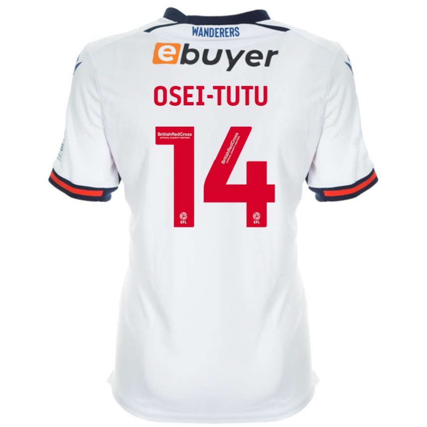 Niño Fútbol Camiseta Jordi Osei-Tutu #14 Blanco 1ª Equipación 2024/25 Perú