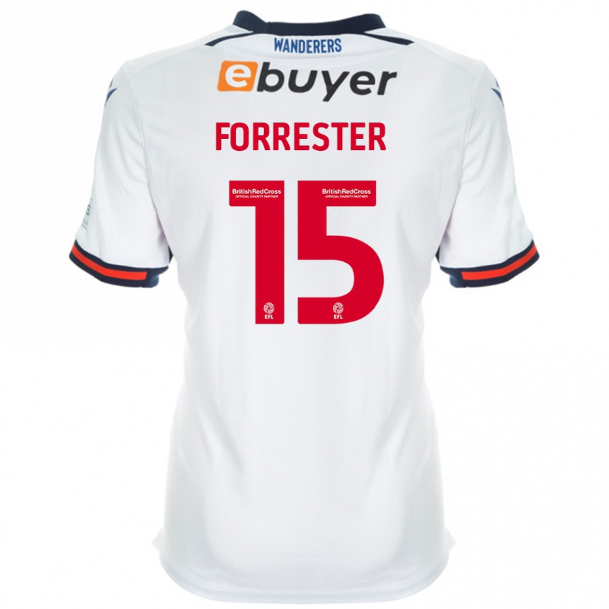 Niño Fútbol Camiseta Will Forrester #15 Blanco 1ª Equipación 2024/25 Perú