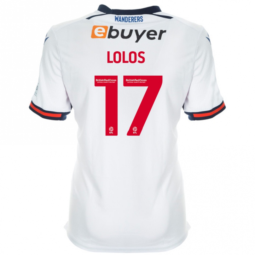 Niño Fútbol Camiseta Klaidi Lolos #17 Blanco 1ª Equipación 2024/25 Perú