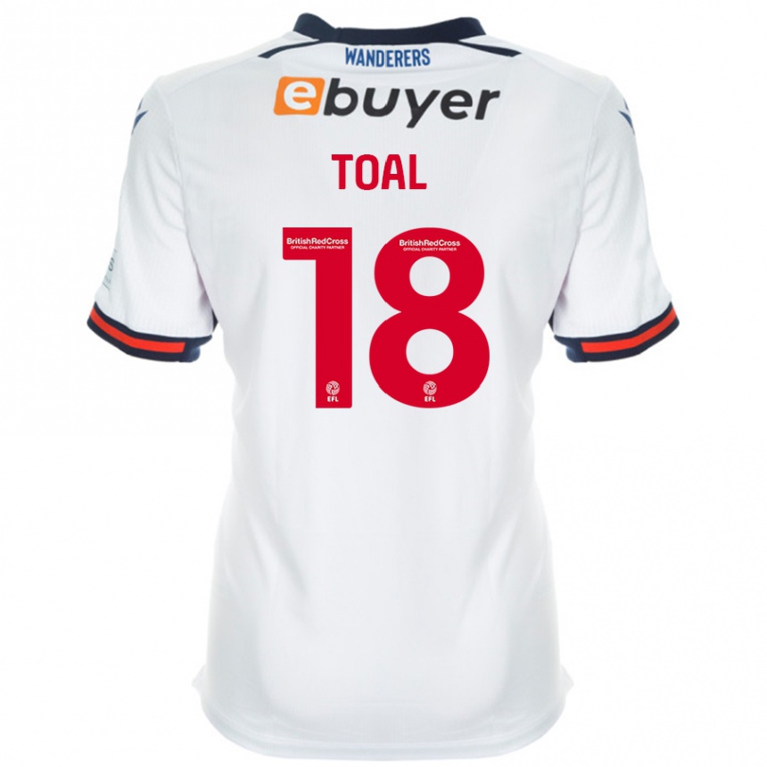 Niño Fútbol Camiseta Eoin Toal #18 Blanco 1ª Equipación 2024/25 Perú