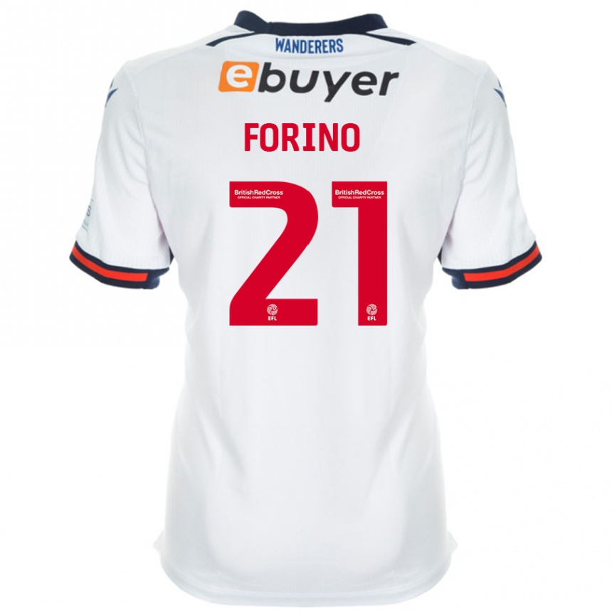 Niño Fútbol Camiseta Chris Forino #21 Blanco 1ª Equipación 2024/25 Perú