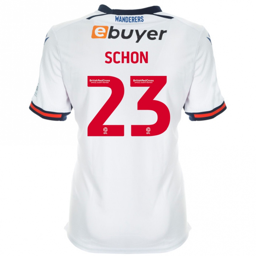 Niño Fútbol Camiseta Szabolcs Schön #23 Blanco 1ª Equipación 2024/25 Perú