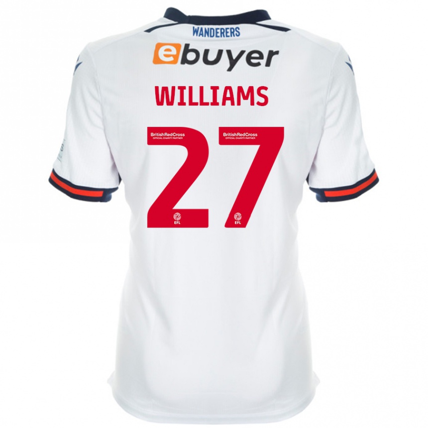 Niño Fútbol Camiseta Randell Williams #27 Blanco 1ª Equipación 2024/25 Perú