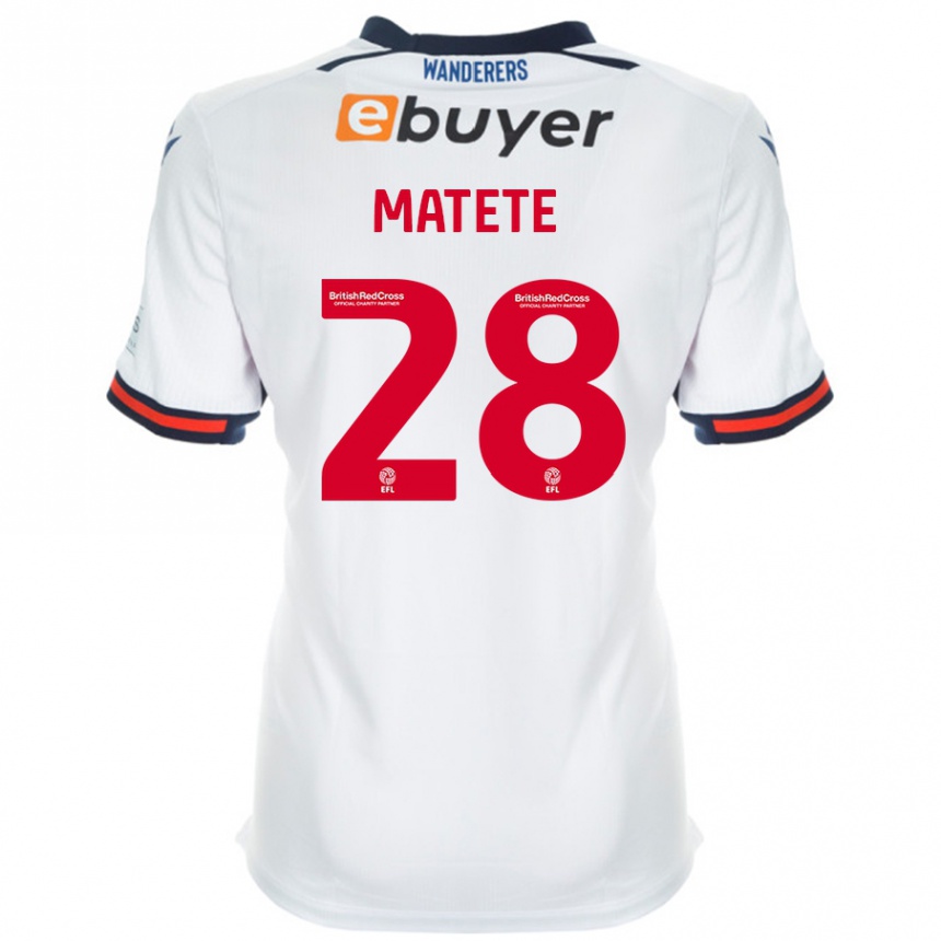 Niño Fútbol Camiseta Jay Matete #28 Blanco 1ª Equipación 2024/25 Perú