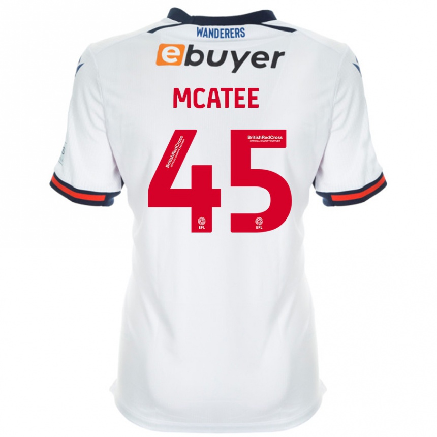 Niño Fútbol Camiseta John Mcatee #45 Blanco 1ª Equipación 2024/25 Perú