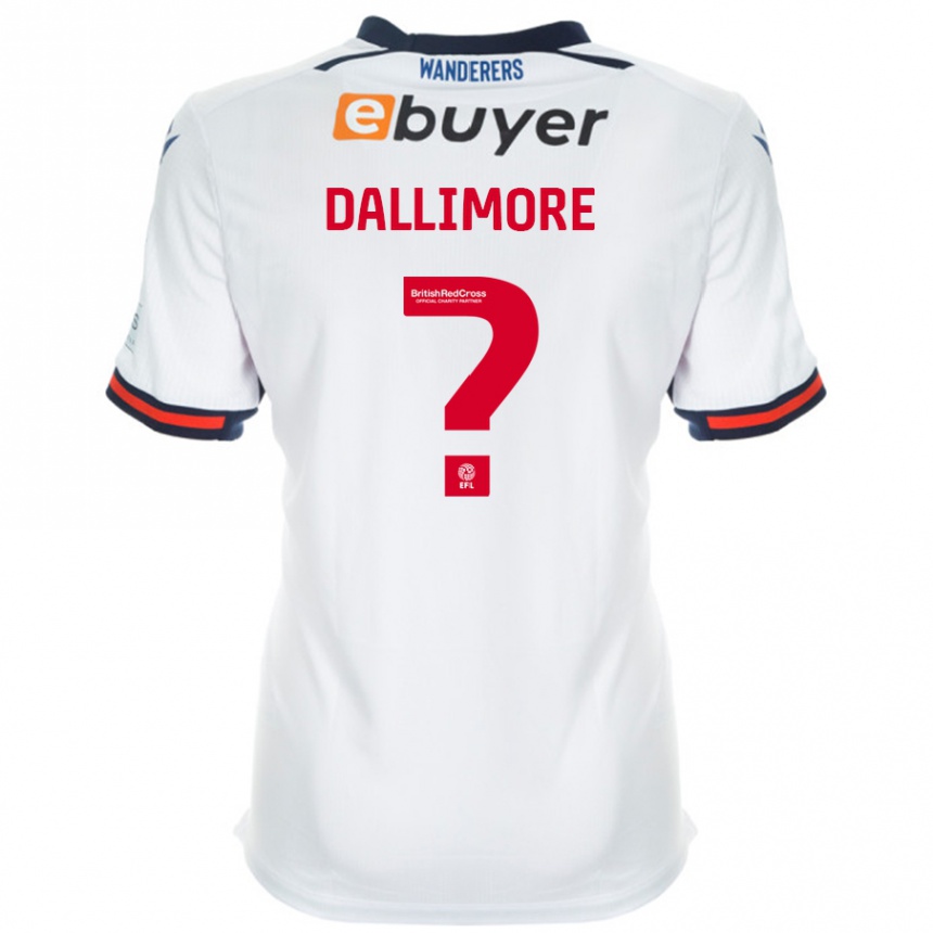 Niño Fútbol Camiseta Jack Dallimore #0 Blanco 1ª Equipación 2024/25 Perú