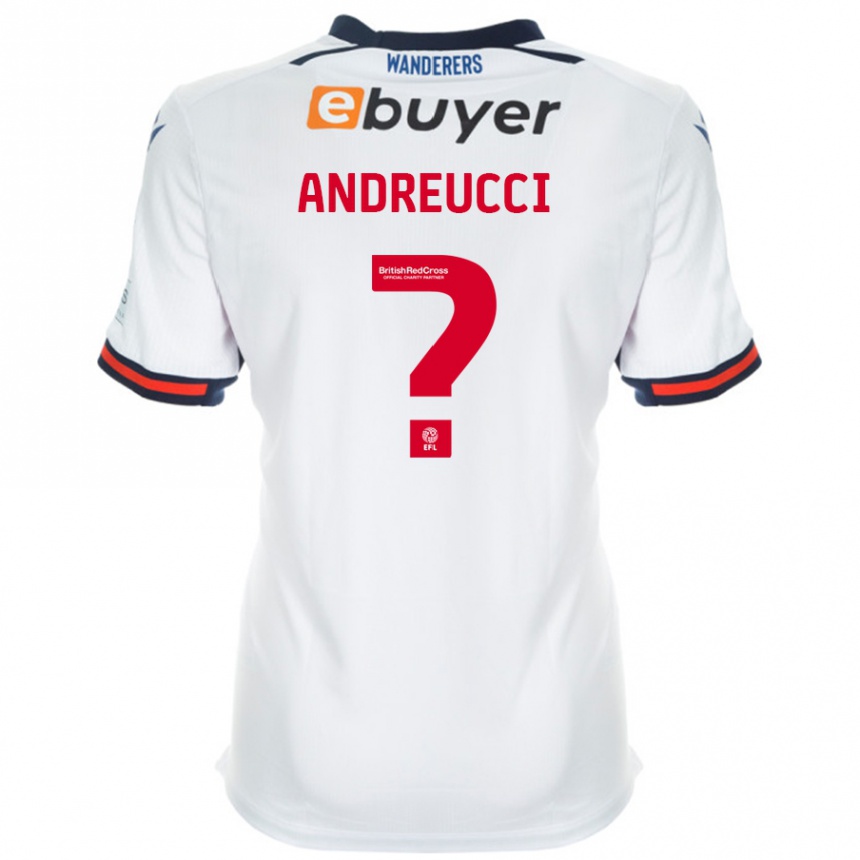 Niño Fútbol Camiseta Ben Andreucci #0 Blanco 1ª Equipación 2024/25 Perú