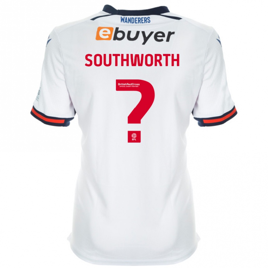 Niño Fútbol Camiseta Ellie Southworth #0 Blanco 1ª Equipación 2024/25 Perú