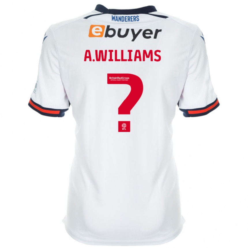 Niño Fútbol Camiseta Alexsis Williams #0 Blanco 1ª Equipación 2024/25 Perú