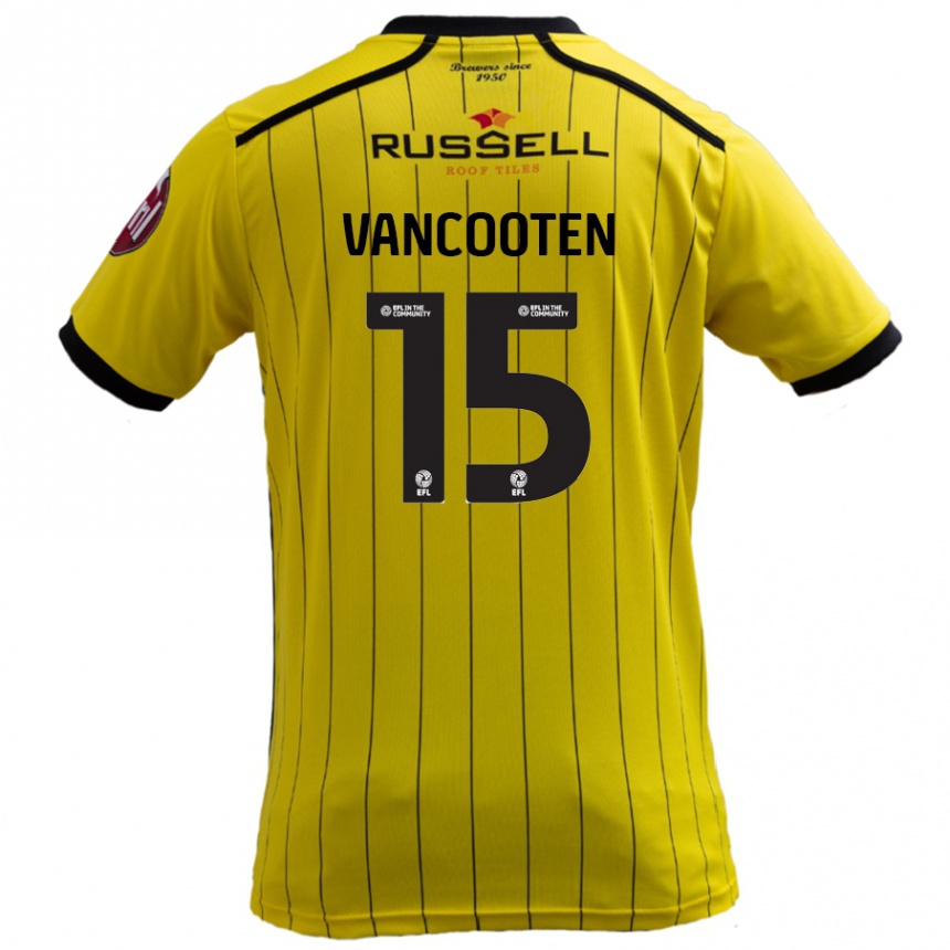 Niño Fútbol Camiseta Terence Vancooten #15 Amarillo 1ª Equipación 2024/25 Perú