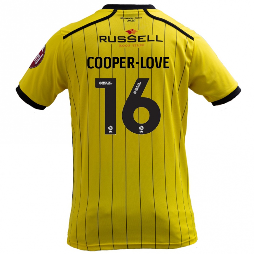 Niño Fútbol Camiseta Jack Cooper-Love #16 Amarillo 1ª Equipación 2024/25 Perú