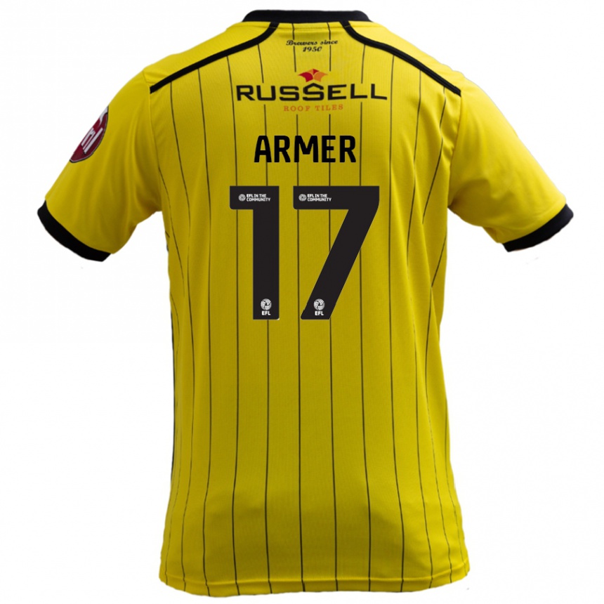 Niño Fútbol Camiseta Jack Armer #17 Amarillo 1ª Equipación 2024/25 Perú